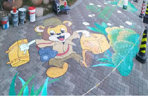 柳州夏季画地面彩绘会遇到的问题