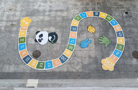 柳州地面游戏彩绘