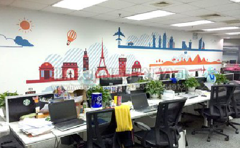 柳州教你设计办公室墙绘的方法。