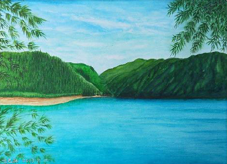 柳州在墙绘中,如何绘画绿水青山?