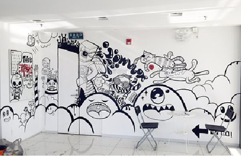 柳州手绘墙并非传统涂鸦。